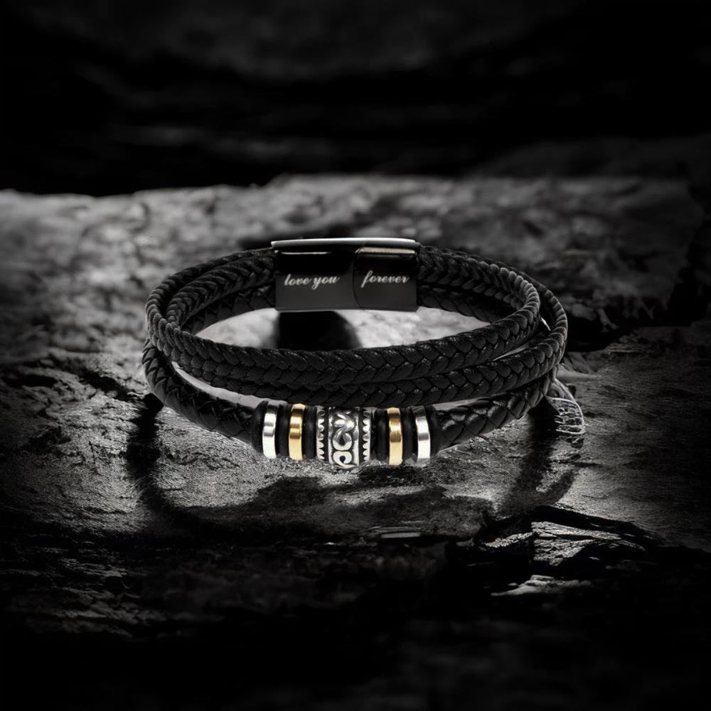 “Love You Forever” Engraved Braided Bracelet – A Timeless Symbol of Love | RF Gems